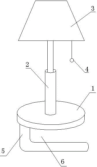 Table lamp adjustable in height and good in safety