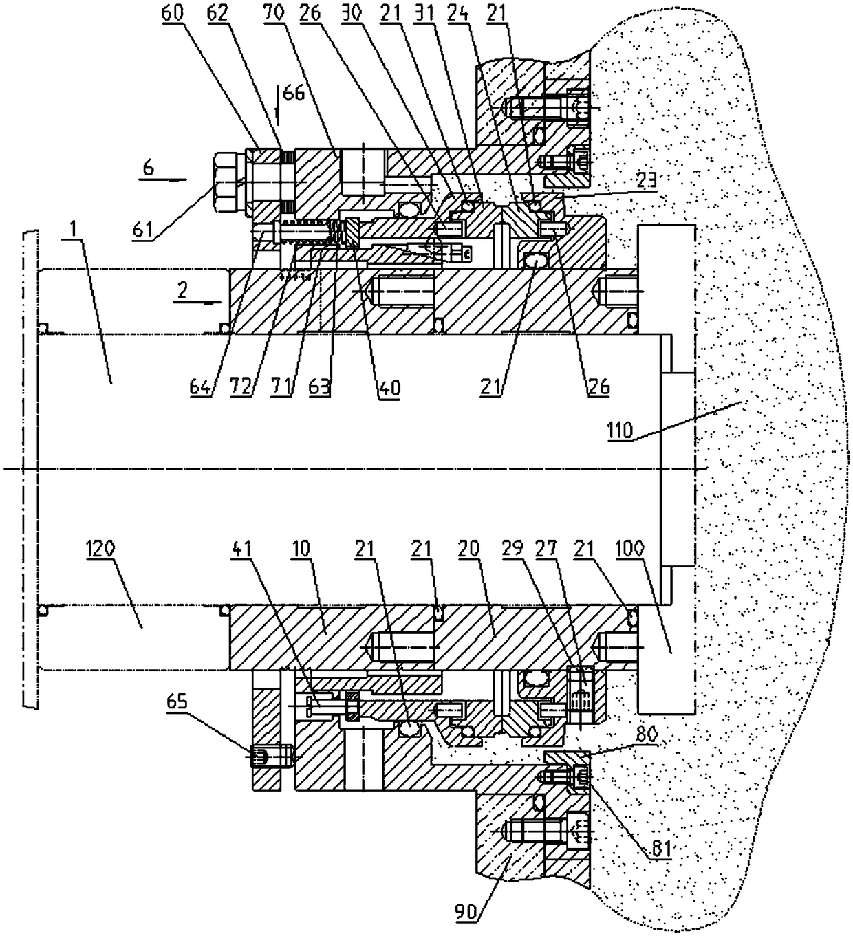 Mechanical seal device of large dredger dredge pump with radial adjustment mechanism