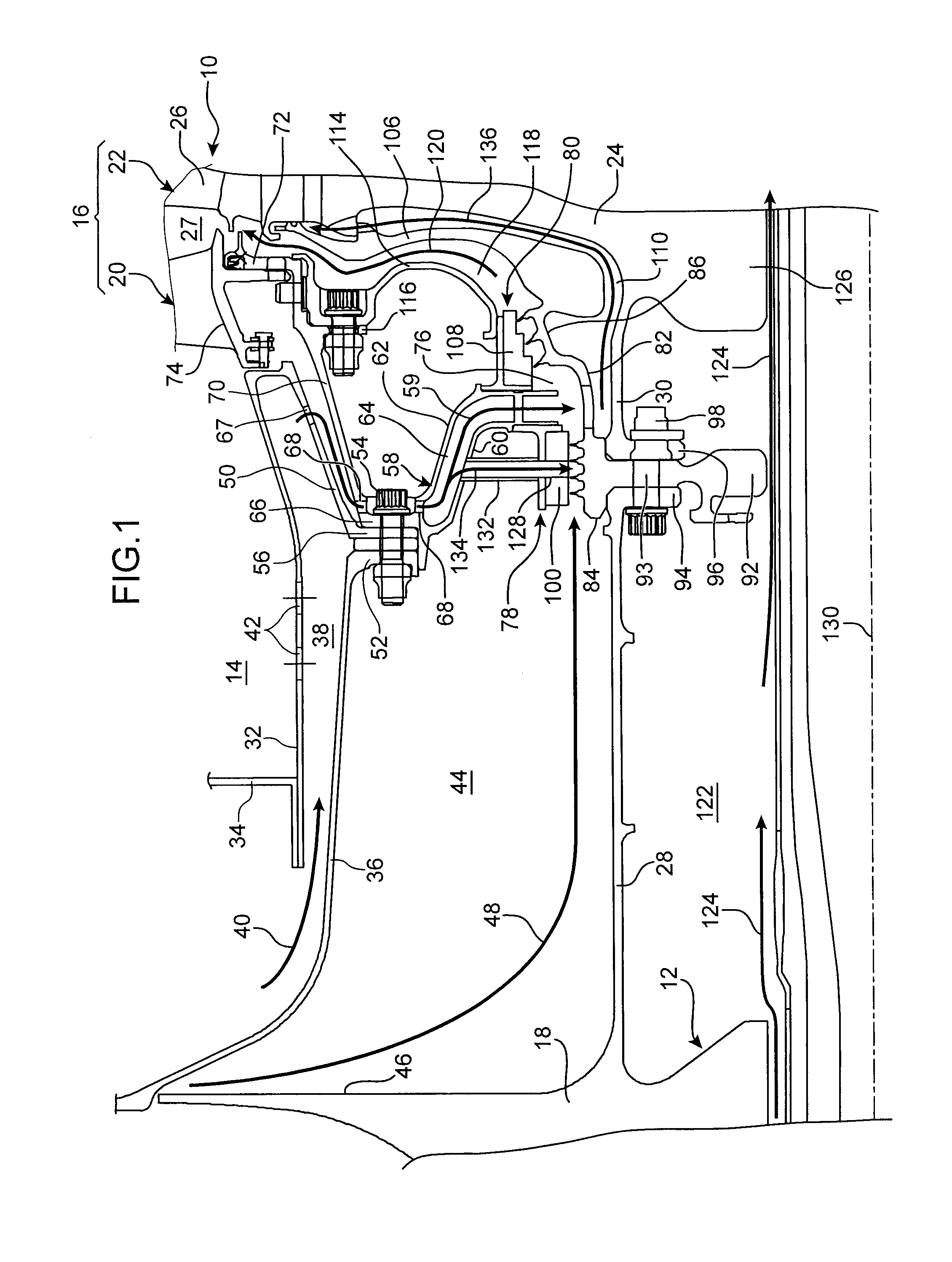 Turbine engine including an improved means for adjusting the flow rate of a cooling air flow sampled at the output of a high-pressure compressor using an annular air injection channel