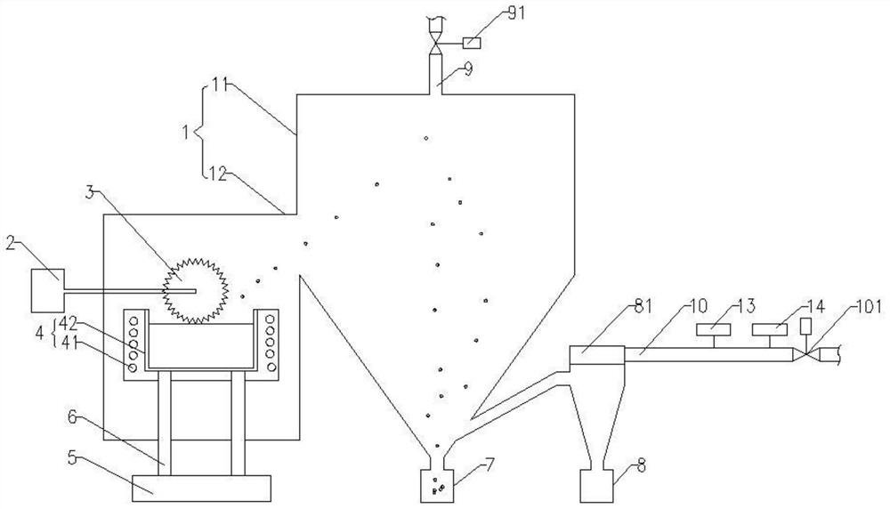 Device and method for preparing spherical titanium and titanium alloy powder