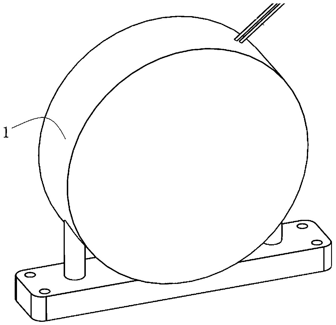 Front collision triggering system of automobile safety airbag based on mercury switch