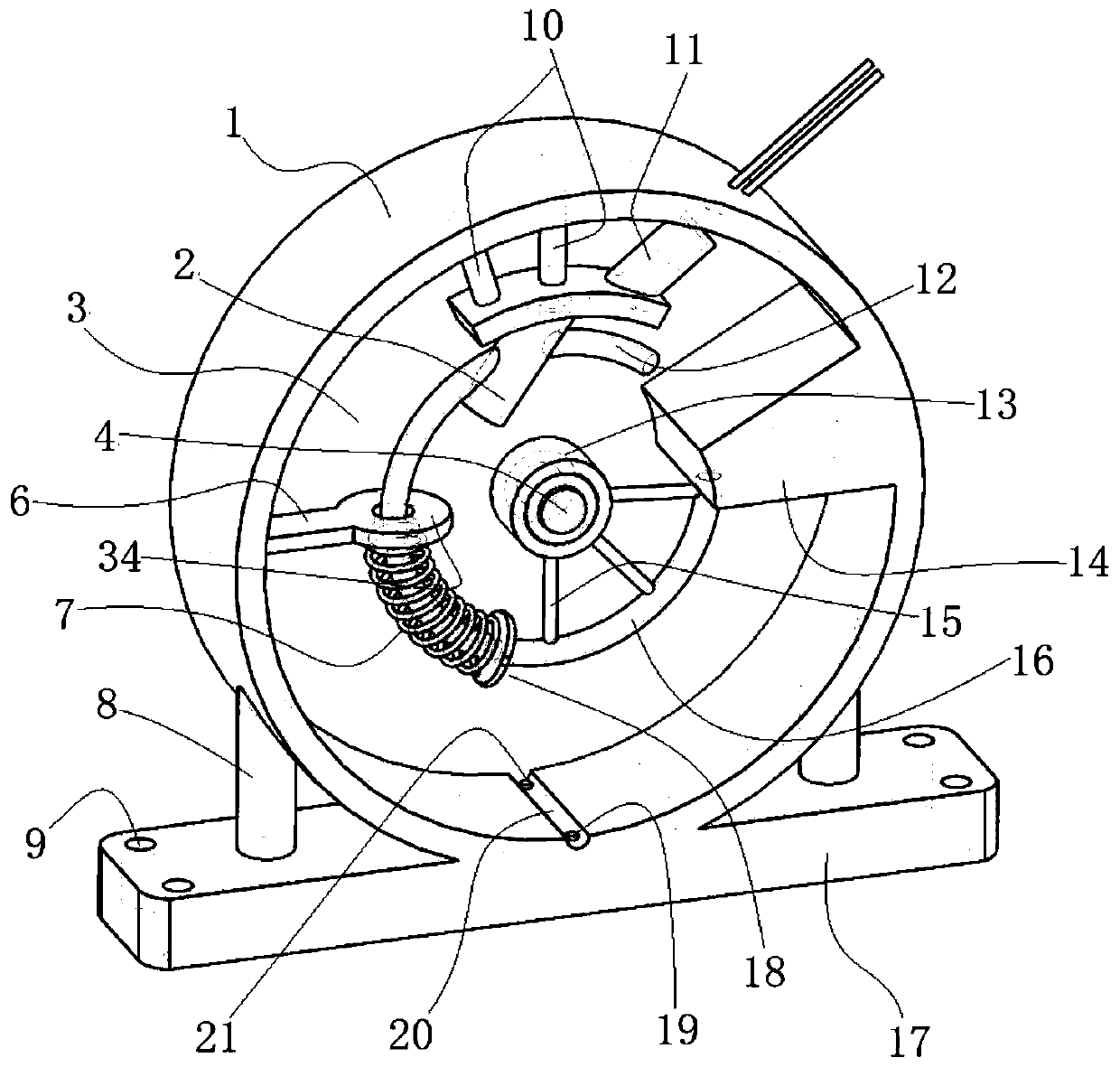 Front collision triggering system of automobile safety airbag based on mercury switch