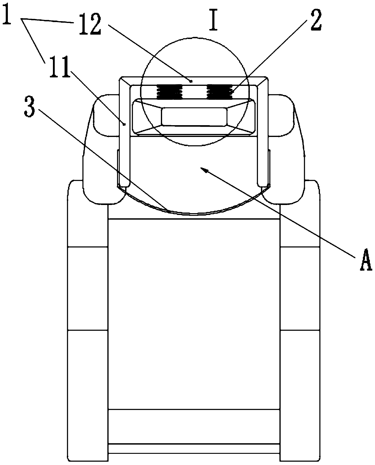 Head protection device mounted on automobile seat headrest and automobile seat