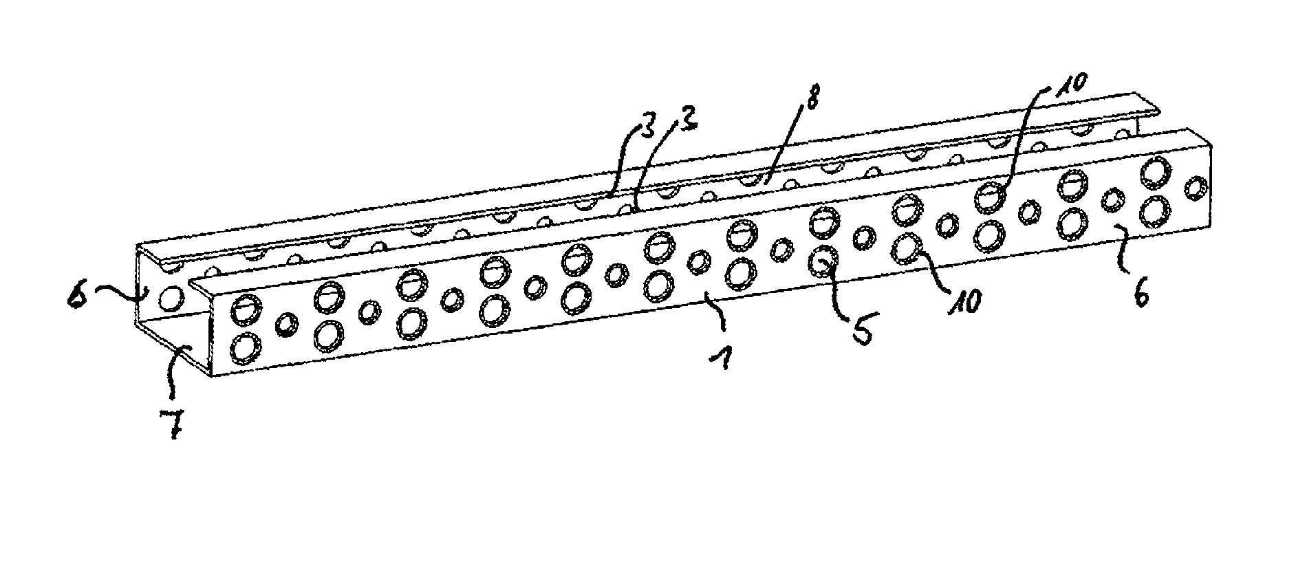 Method and device for hardening profiles