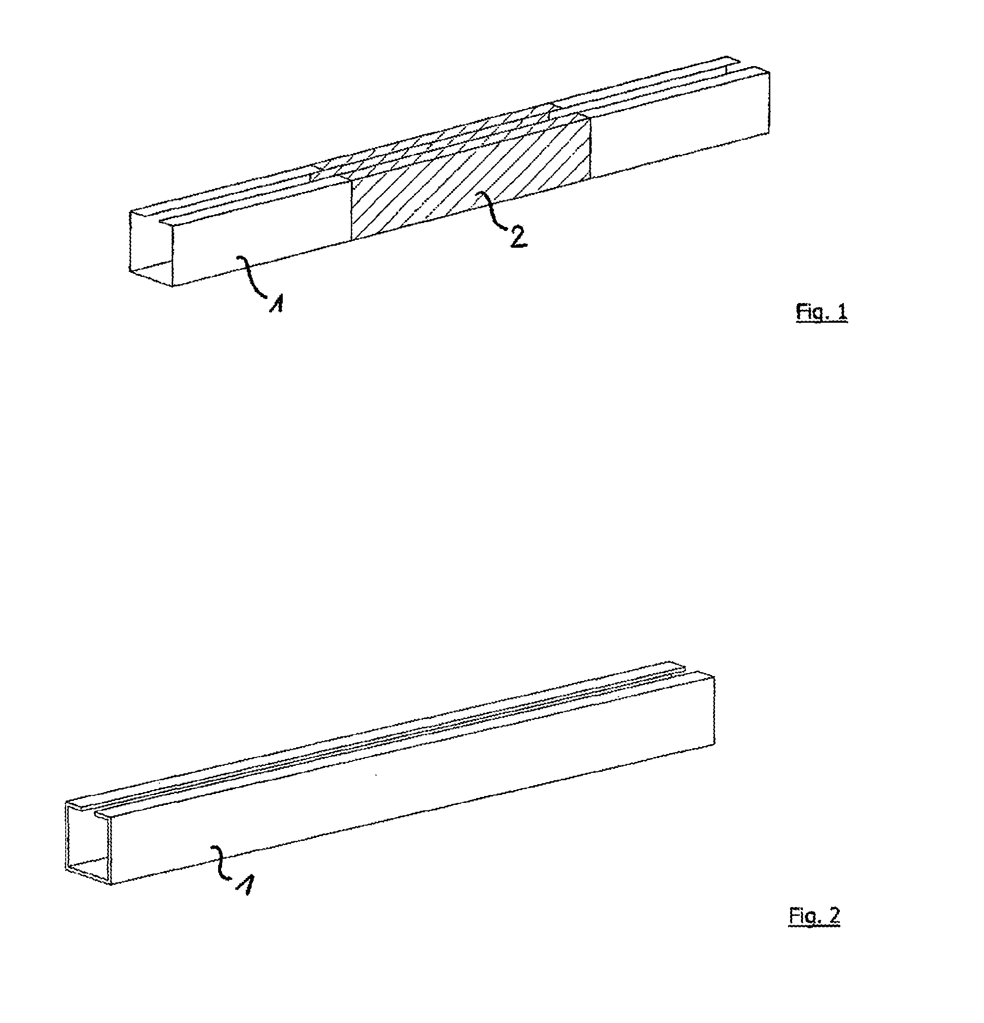 Method and device for hardening profiles