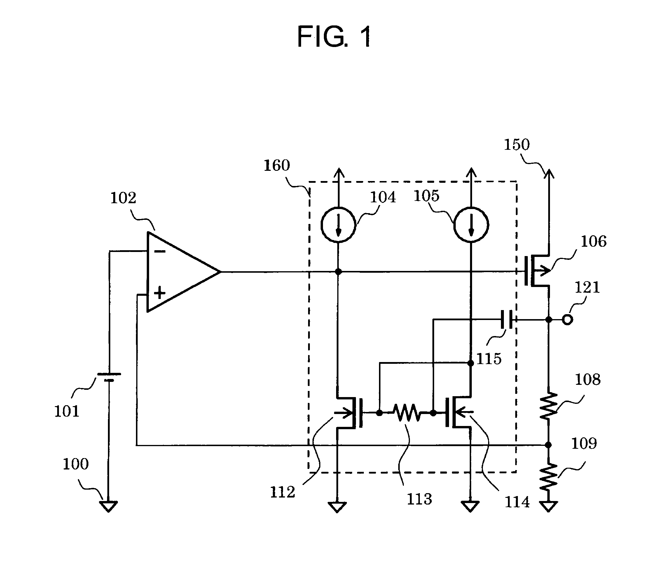 Voltage regulator having a phase compensation circuit