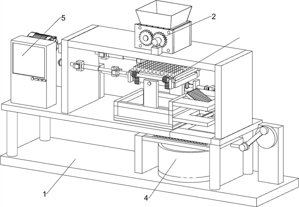 Calcining device capable of separating powder from crushed stone after crushing of limestone