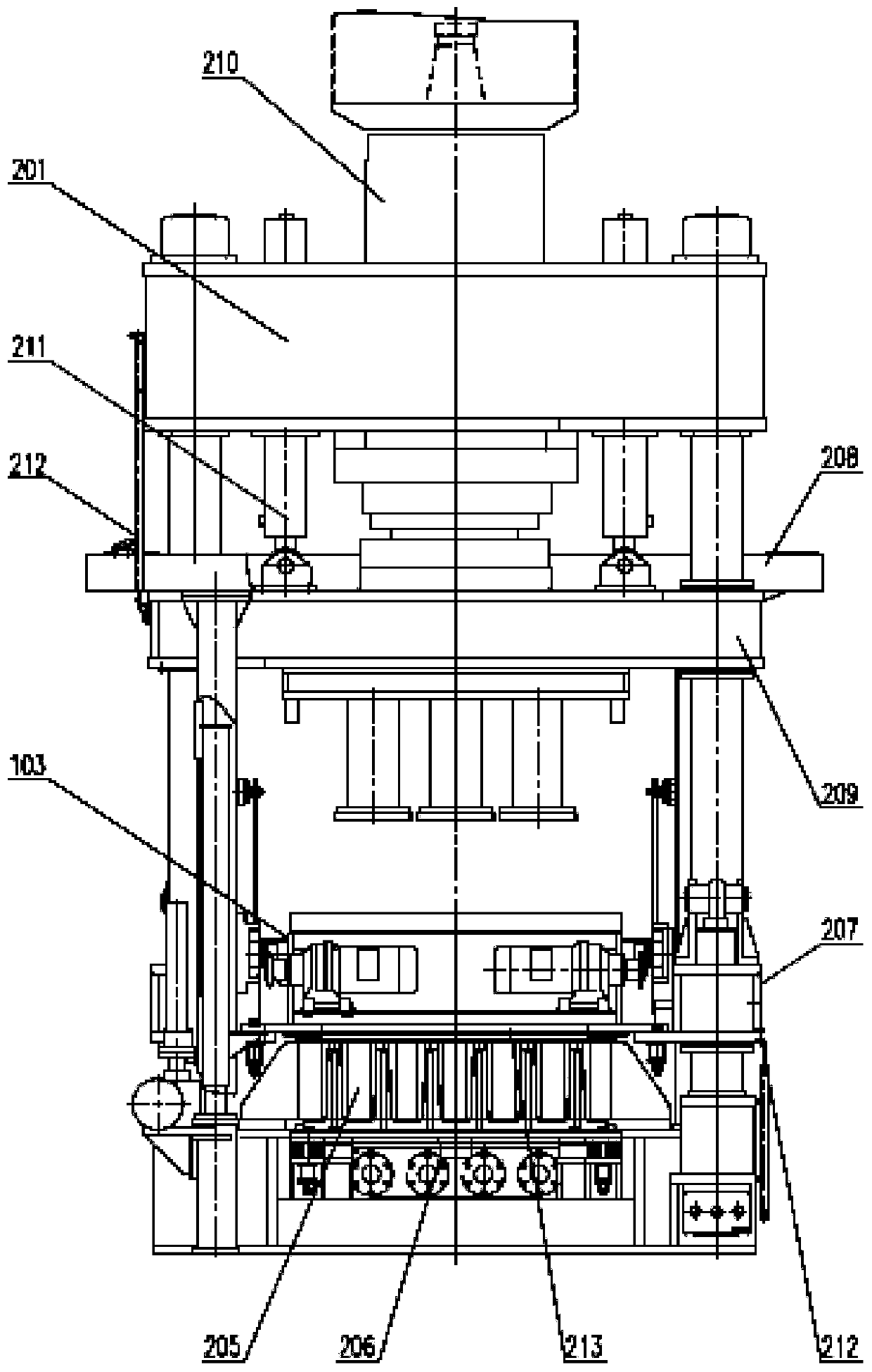Fixed efficient vibration static-pressure forming machine