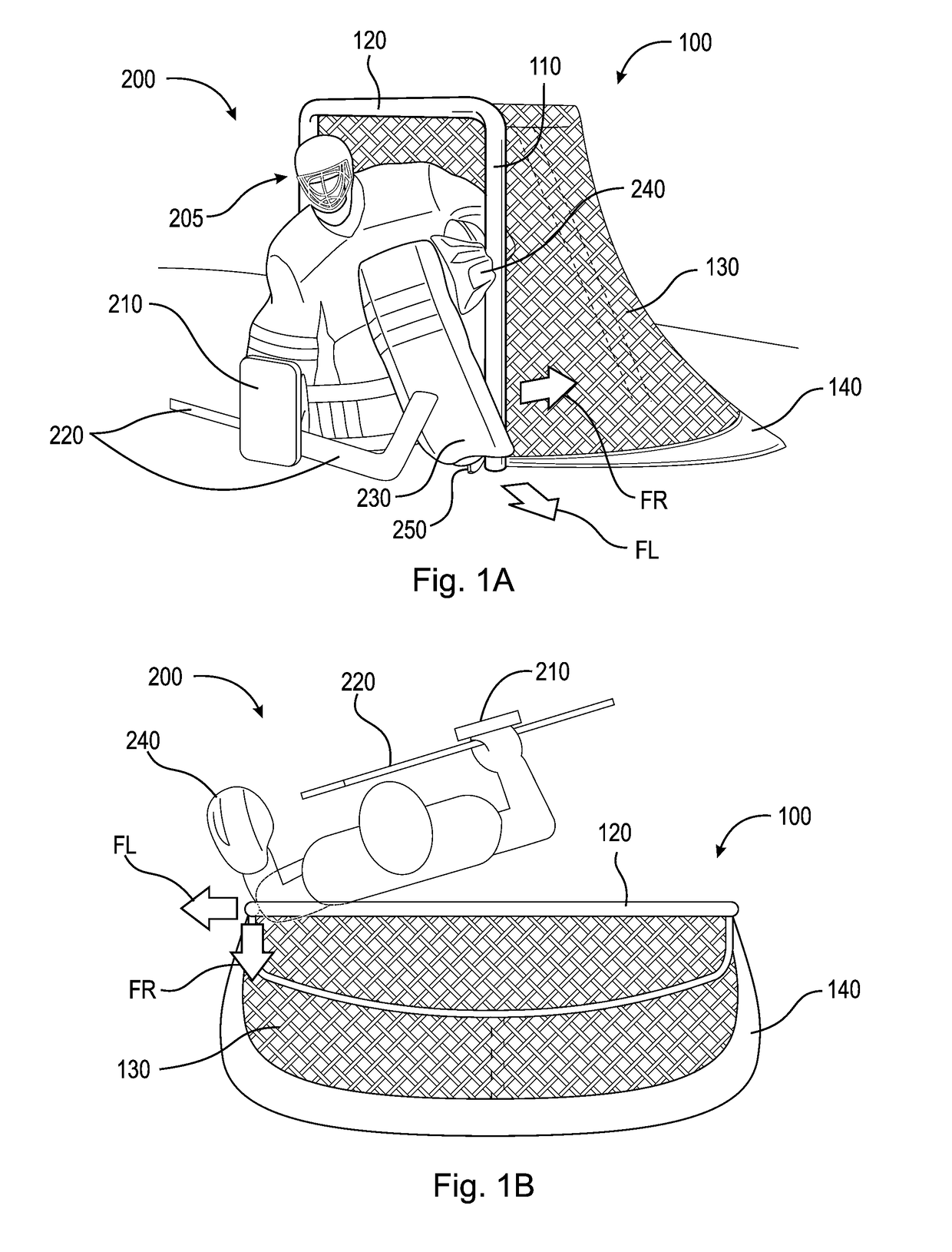 Goal post retention device