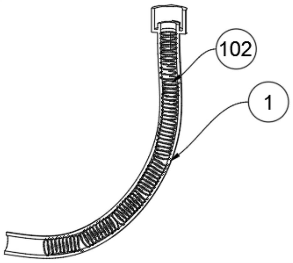 Trachea cannula for interventional therapy of trachea and bronchus