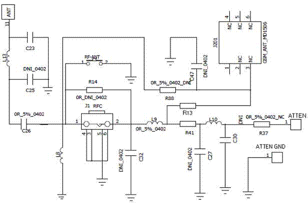 Radio frequency antenna matching design circuit