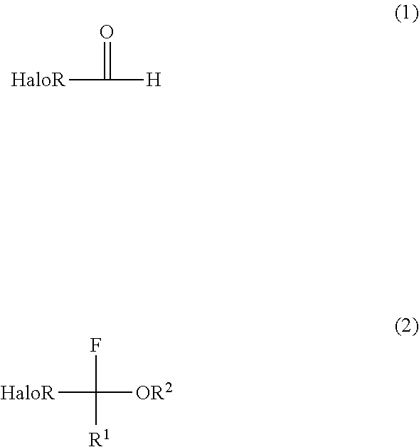 Production Method for Halogenated Alpha-Fluoroethers