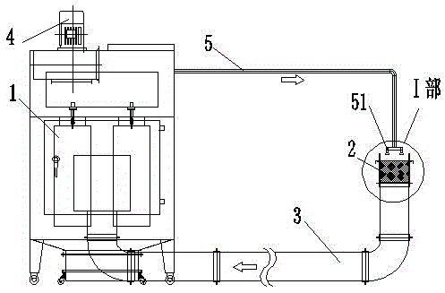 Device for removing powder coating