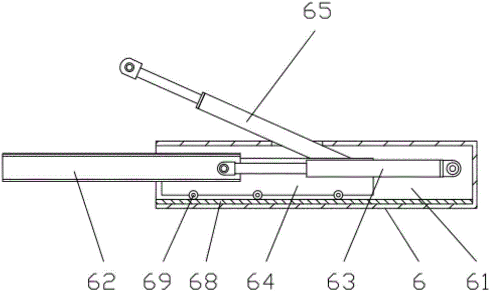 Horizontally telescopic type super-span bridge detection vehicle