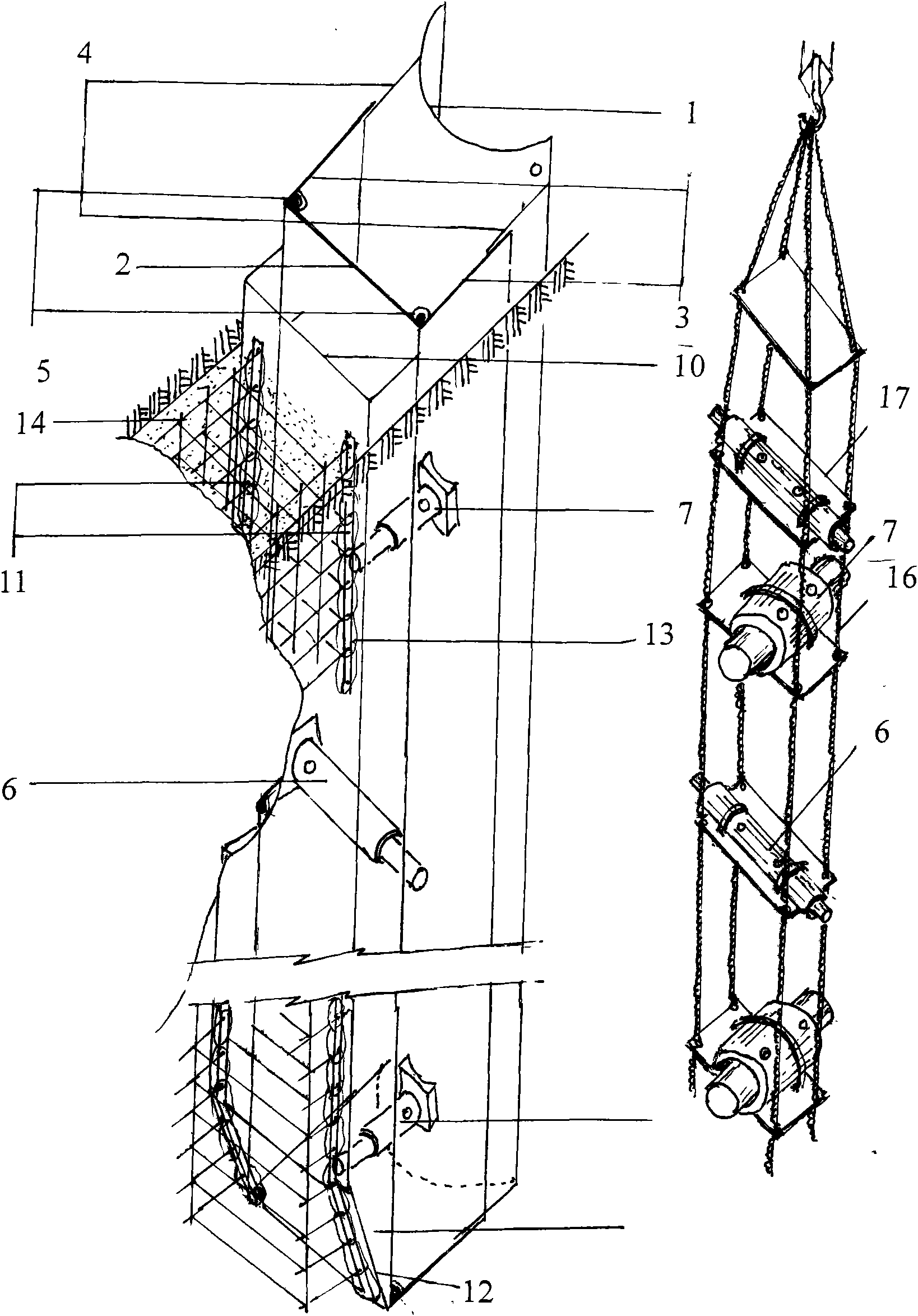 Driving device for manufacturing underground continuous wall and jointing method