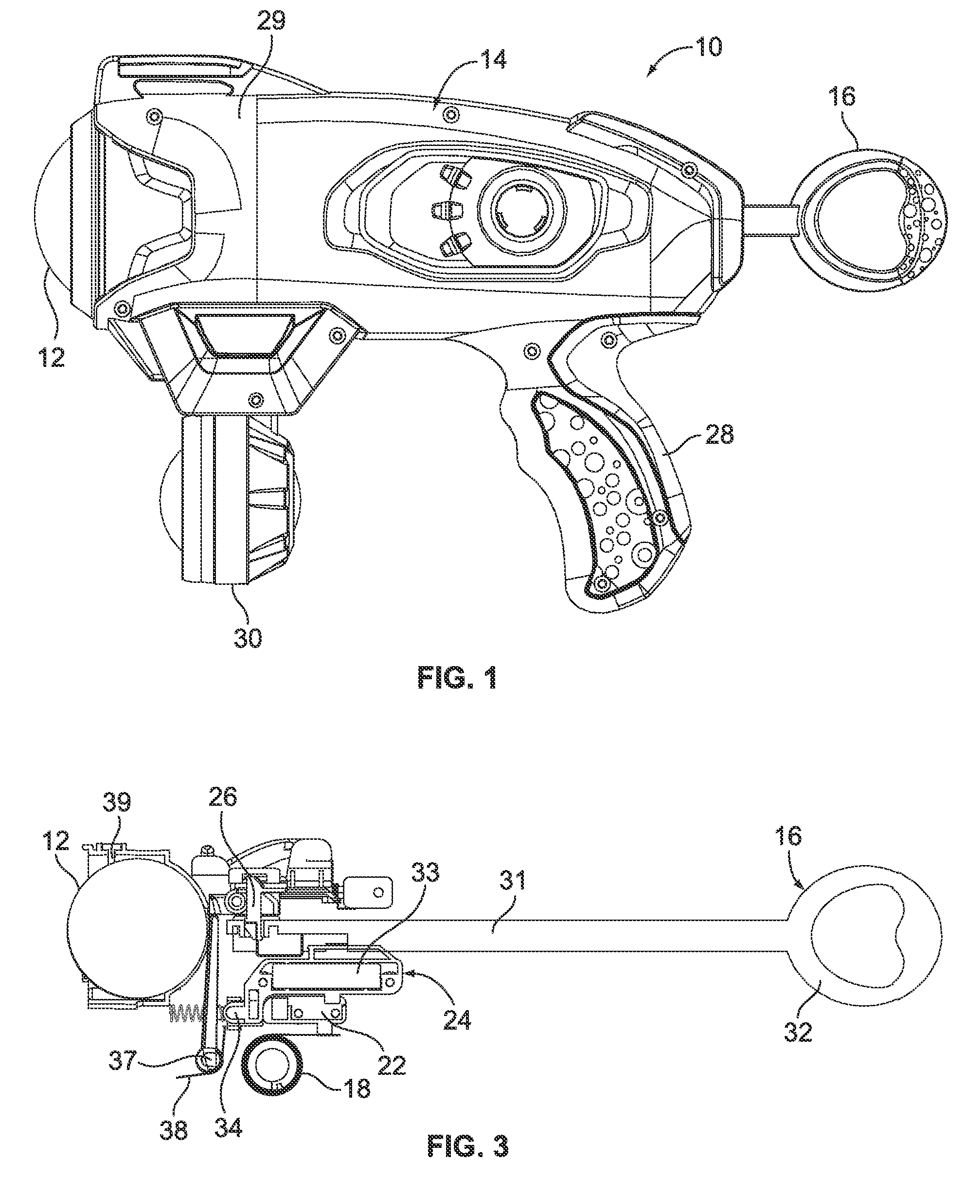Toy projectile launcher apparatus