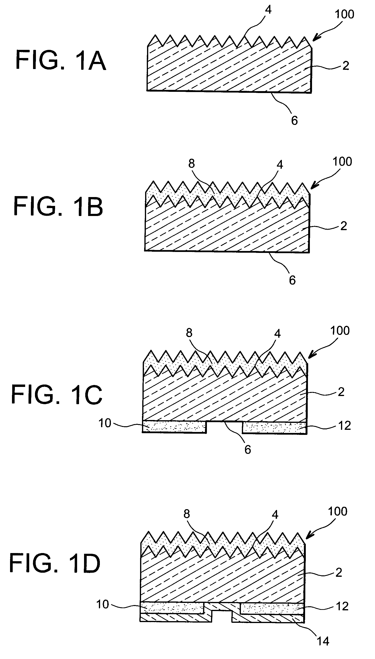 Method for producing doped regions in a substrate, and photovoltaic cell