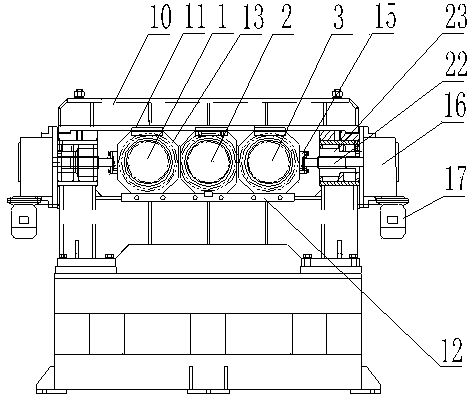 Three-roller open mill for bulletproof cloth