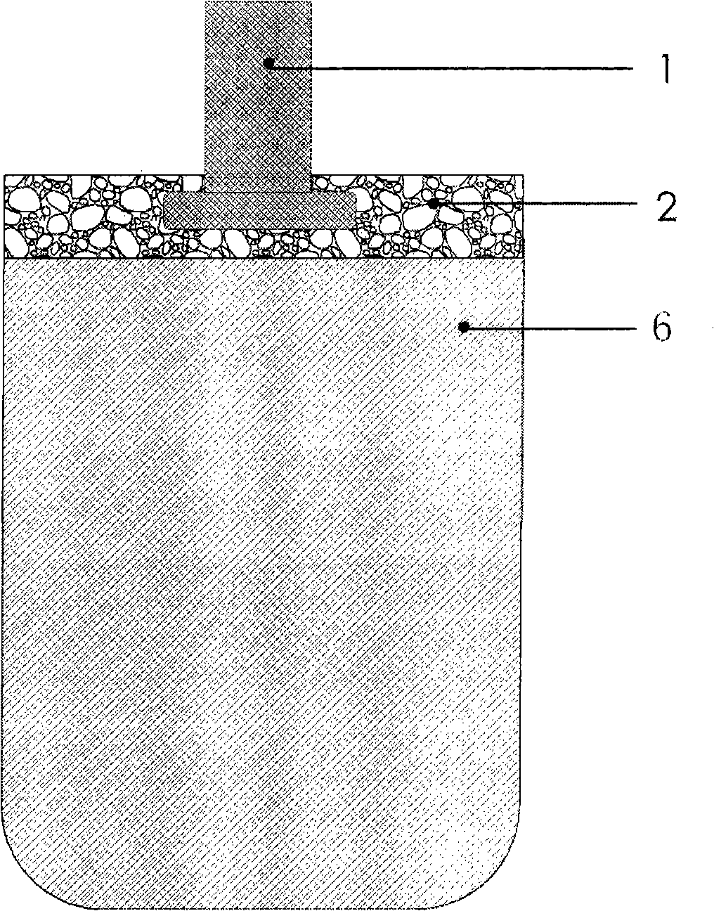 Connection structure of aluminum electrolysis ceramic matrix inert anode and metal guide rod, and preparation thereof