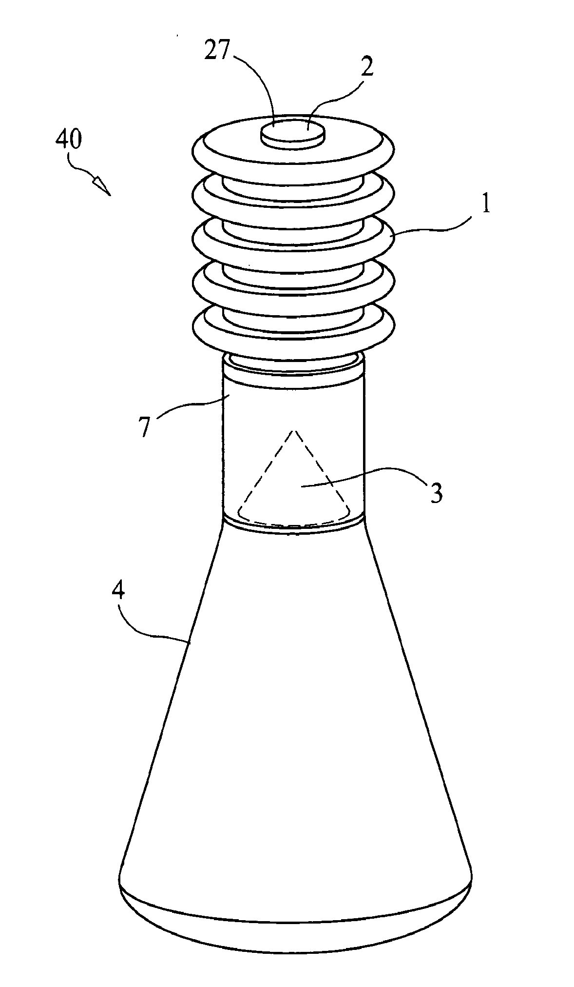 Self-contained breathing closure and container