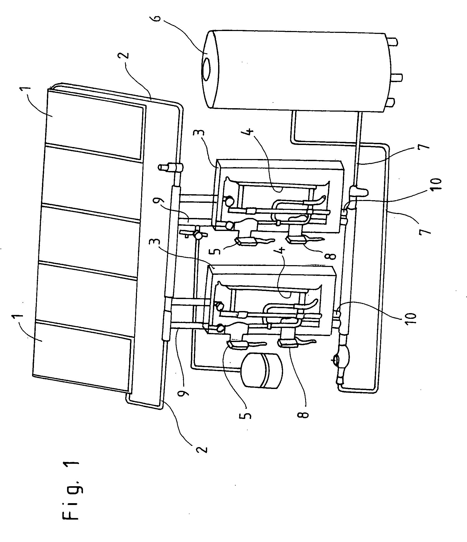 Solar Heat Powered System comprising at least one solar collector