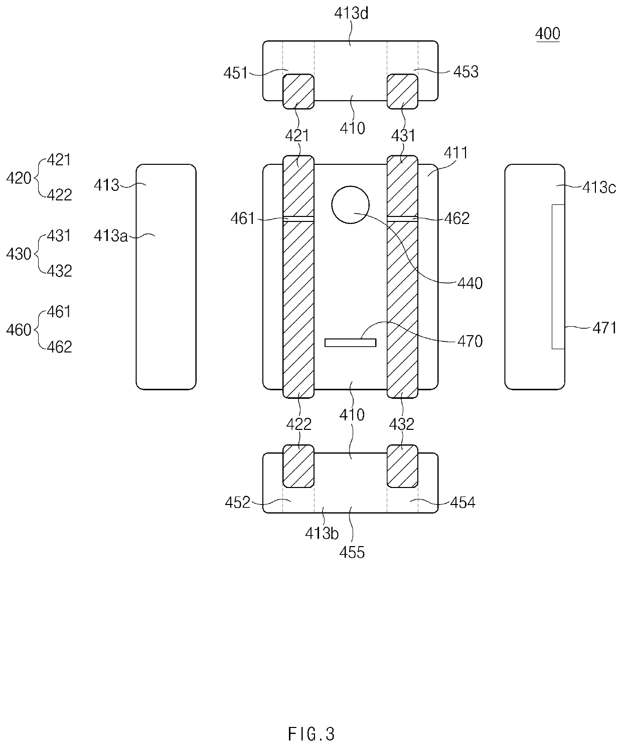 Electronic device including antenna using conductive member included in housing