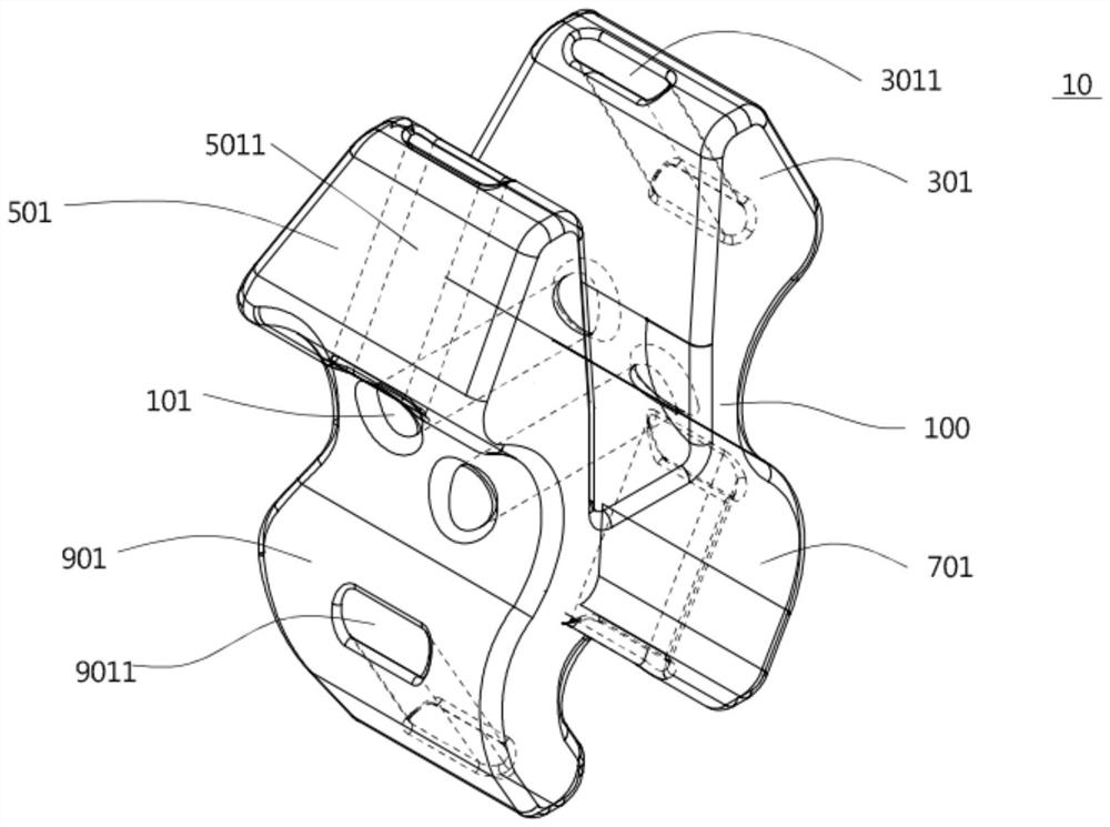 Interspinous fixing device