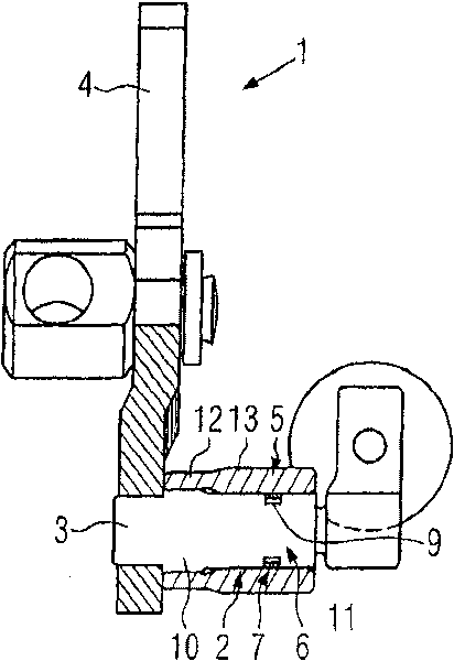 Adjusting shaft arrangement of a turbocharger