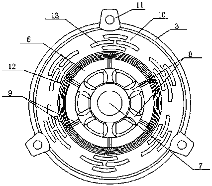 A motor stator with a winding device