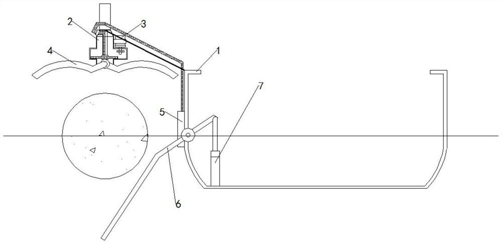 A fixed-point lifting type laver peeling device for spherical laver cultivation balls
