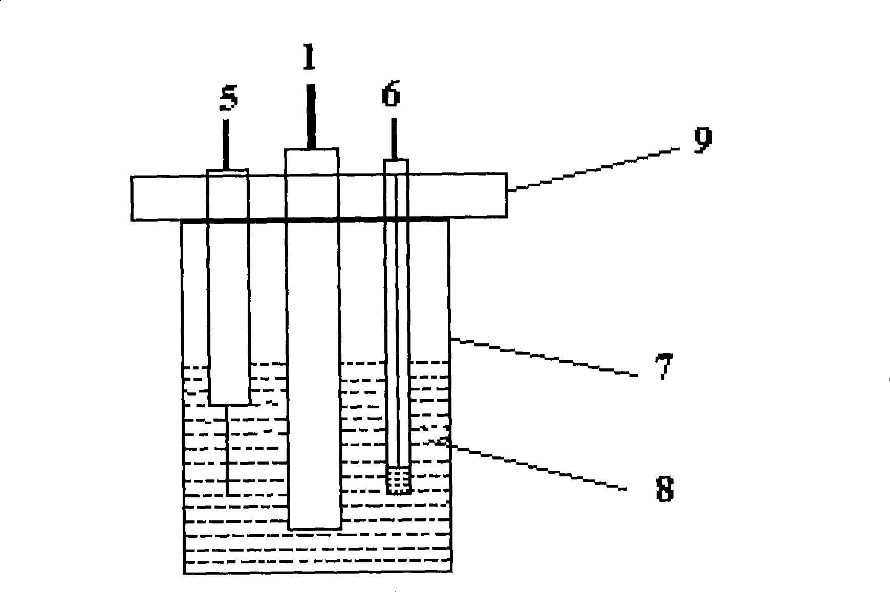 Bismuth film electrode modified by Nafion and use thereof
