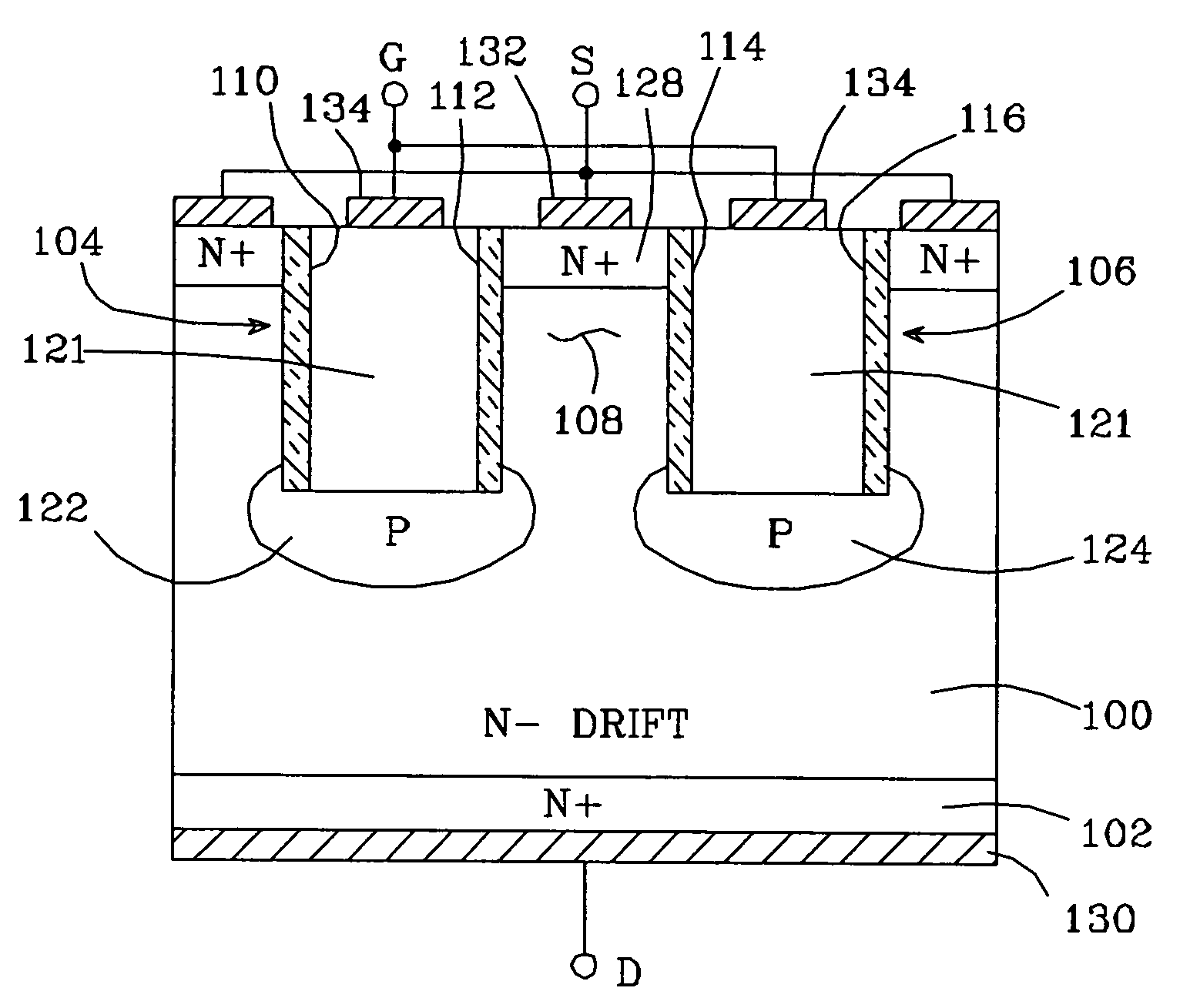 High voltage FET switch with conductivity modulation