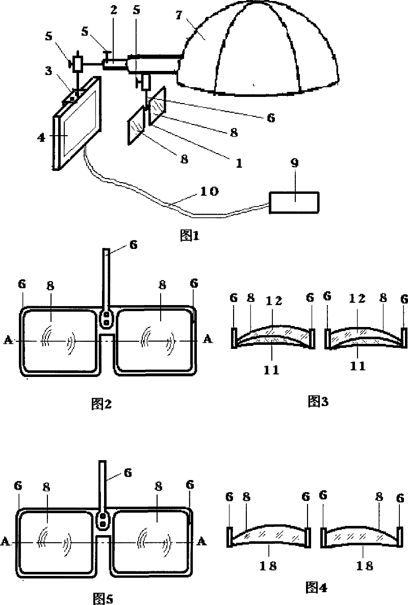 Spectacles device for viewing display screen