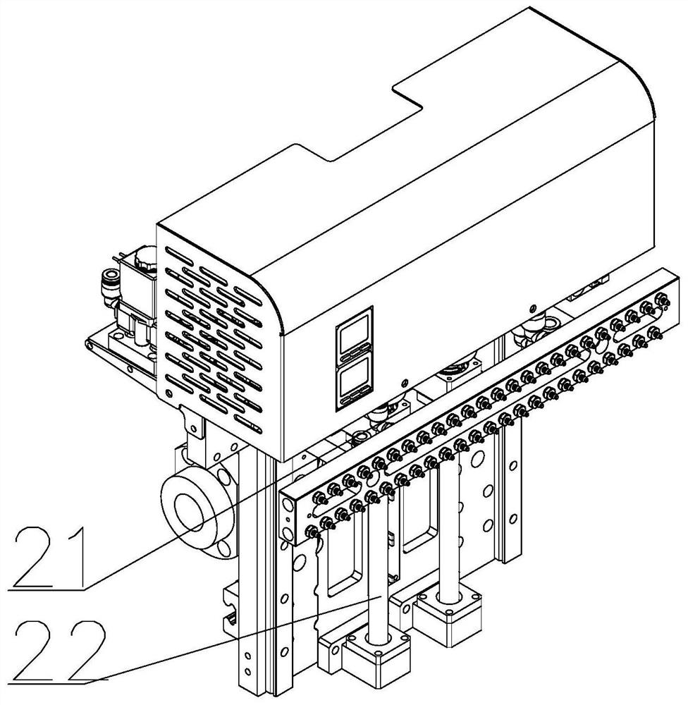 Double-Z-axis separate-taking simultaneous-mounting belt corner efficient mounting head