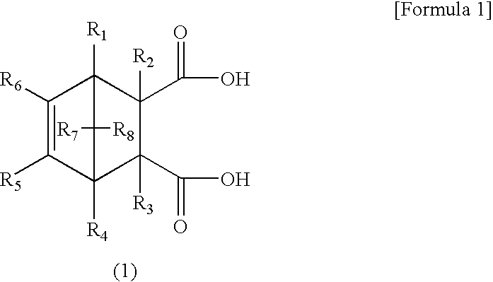 Method of separating stereoisomers of dicarboxylic acid having norbornene or norbornane structure, or derivative thereof