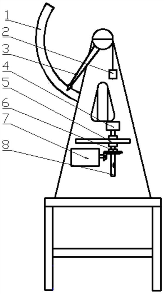 A device for measuring the pull-out force of center firing movement