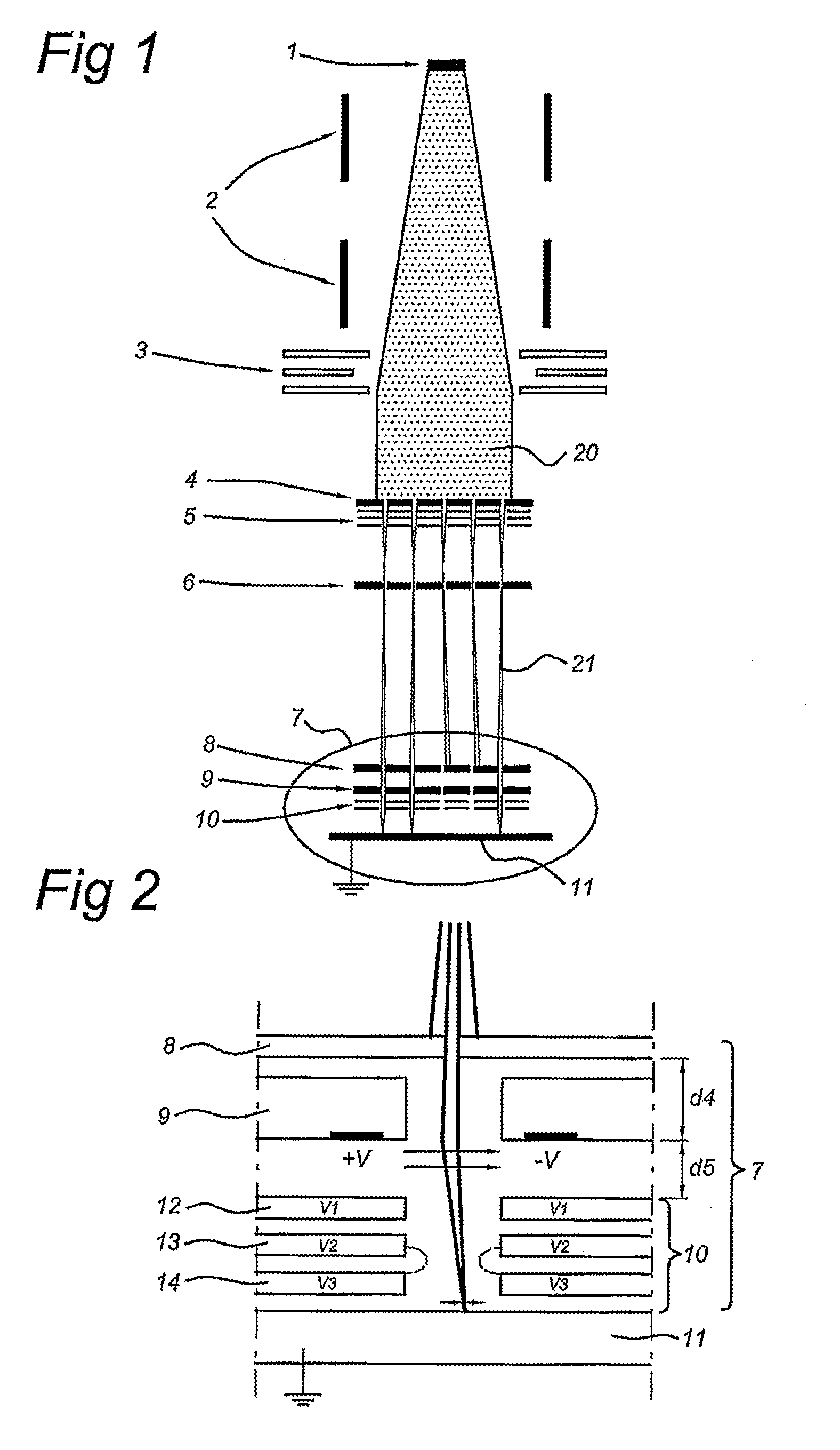 Beamlet blanker arrangement