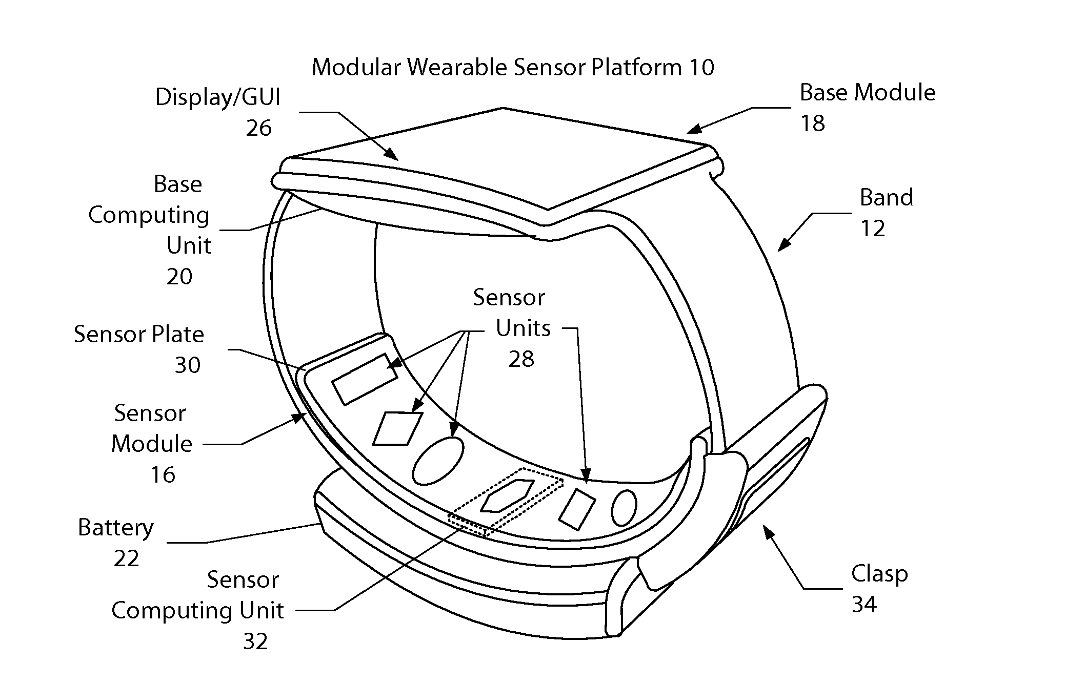 Adjustable sensor support structure for optimizing skin contact