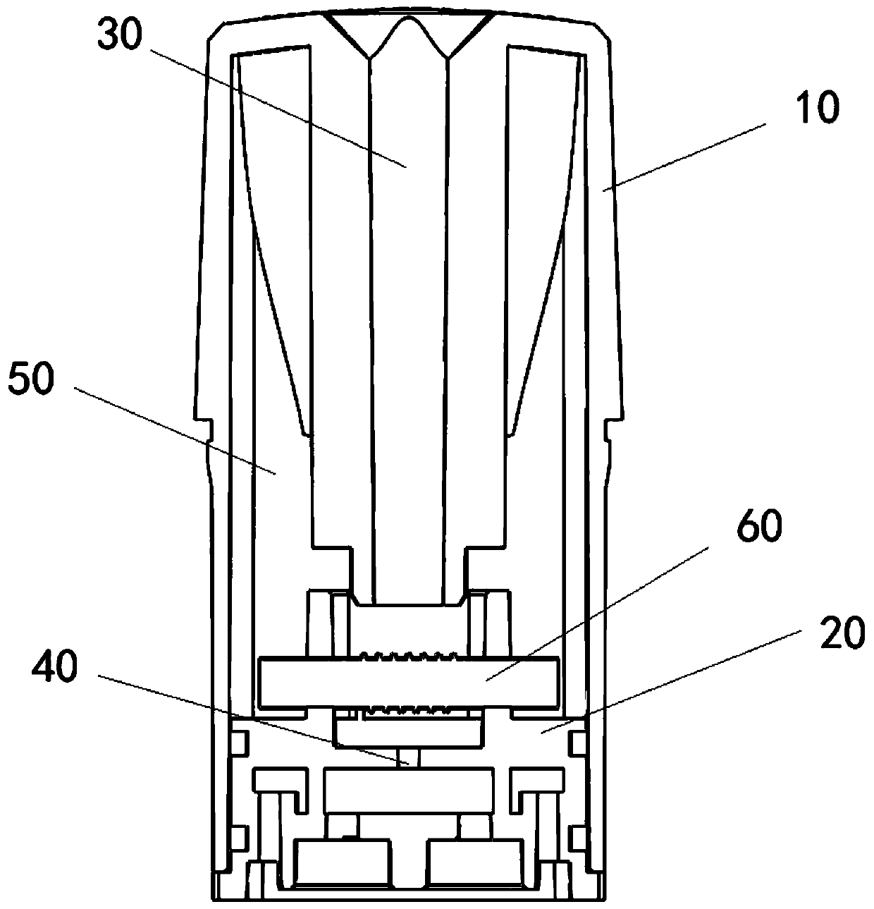 Atomizer with air pressure surge bin and application thereof