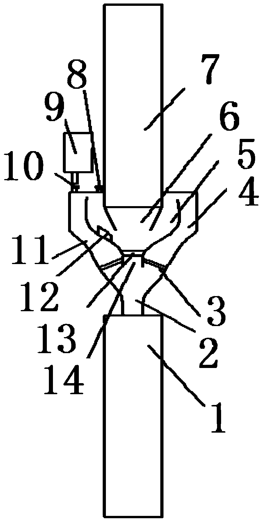 An anti-blocking and anti-caking structure and method for blood transfusion blood vessels