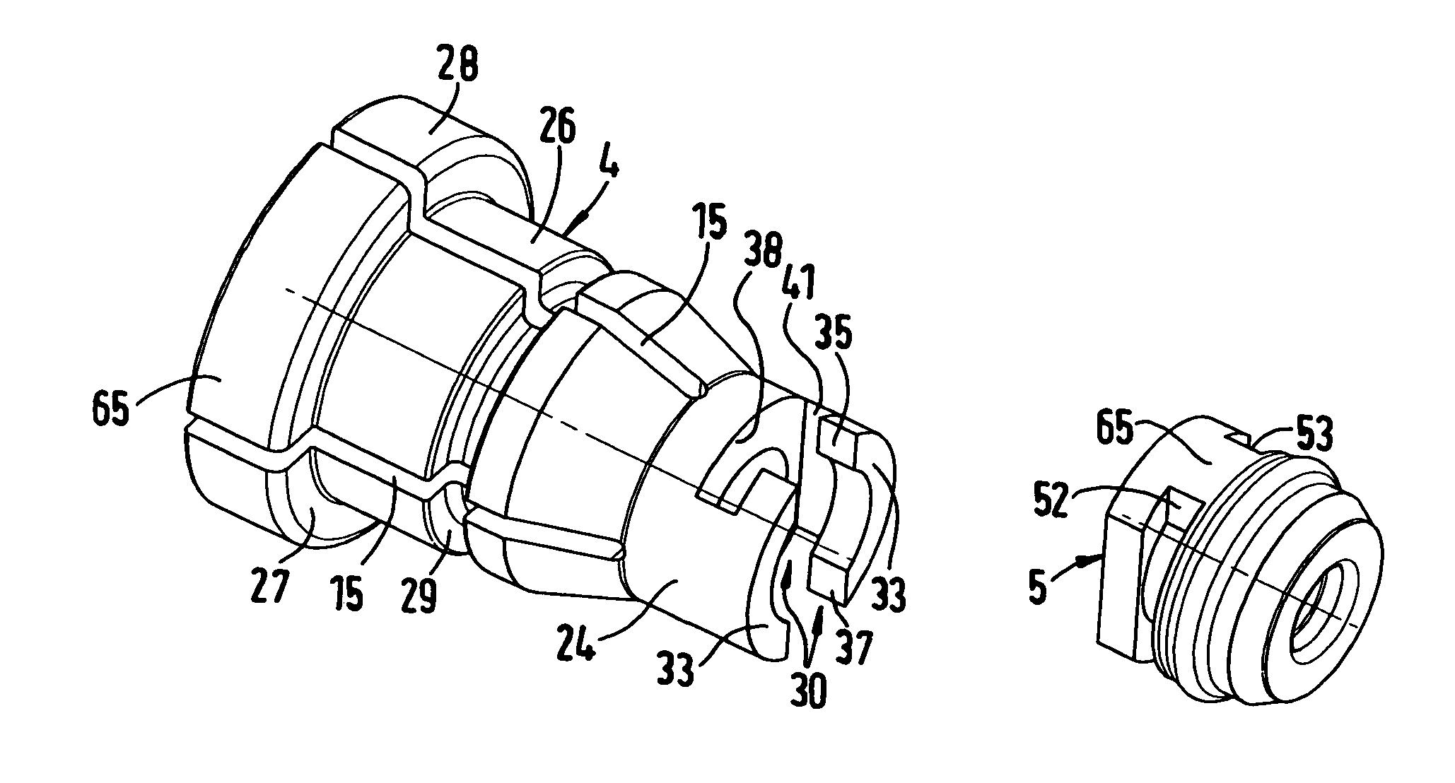 Sealing arrangement for a hydraulic plug-in connection