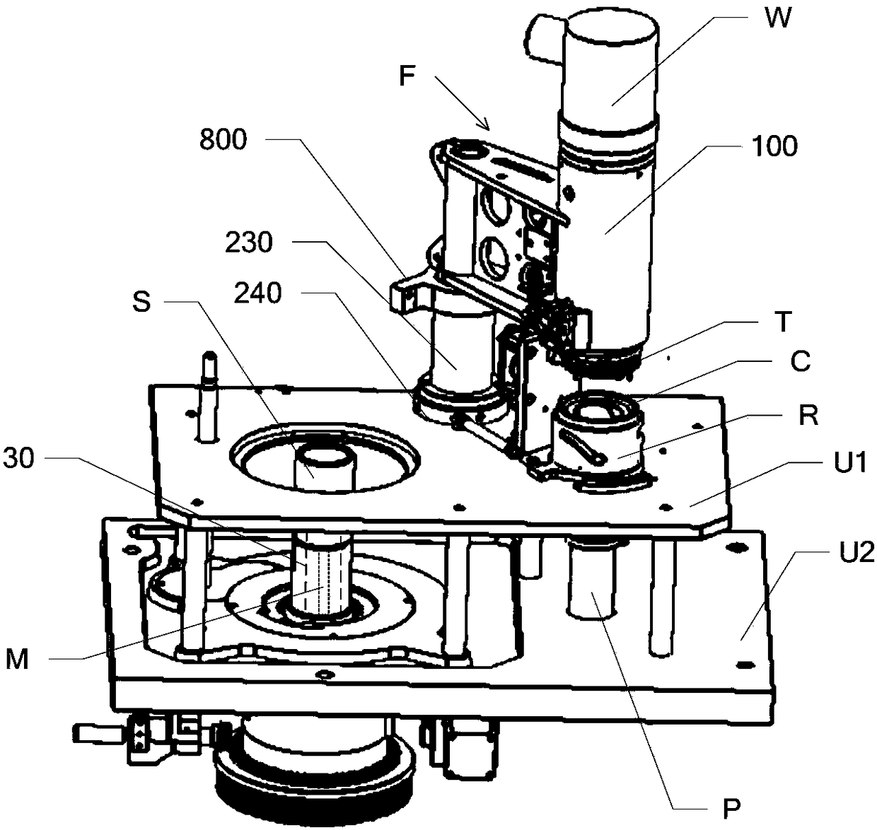 An all-in-one hosiery machine with hosiery turning function