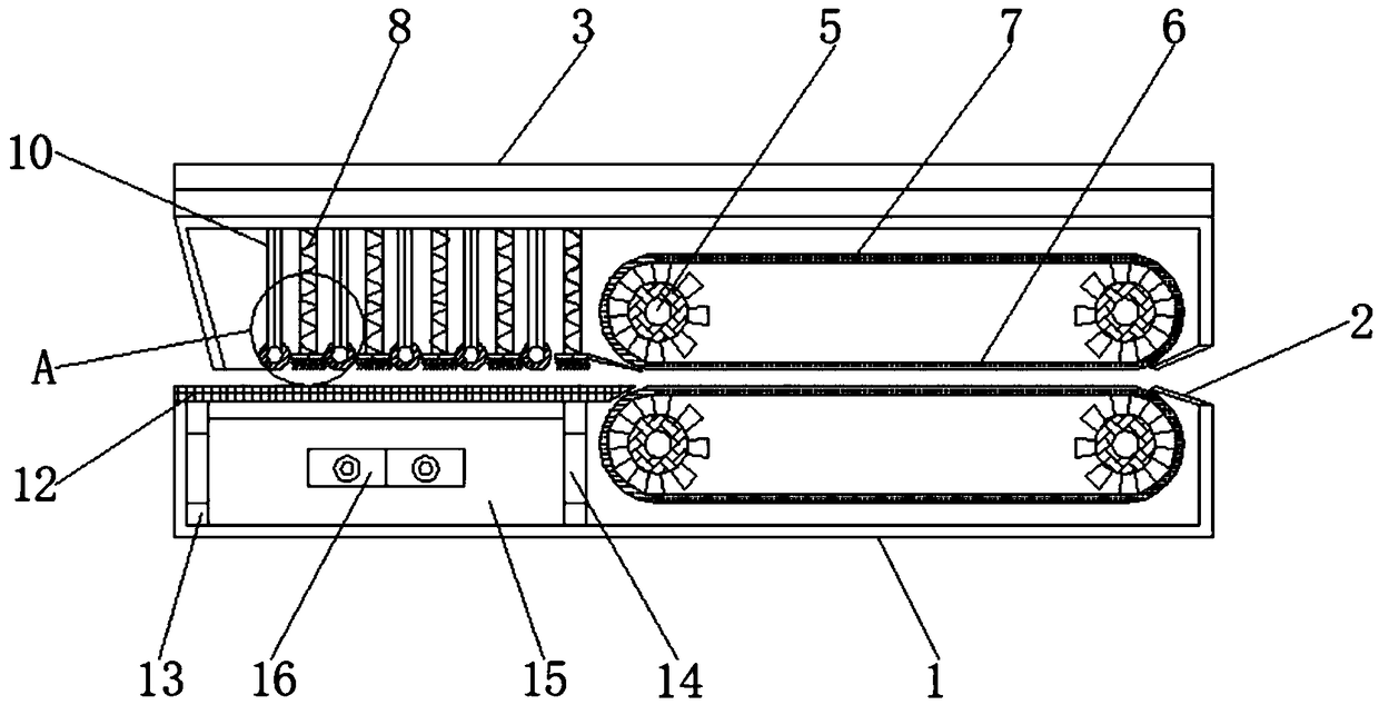 Cloud printing terminal equipment inlet position paper flattening device