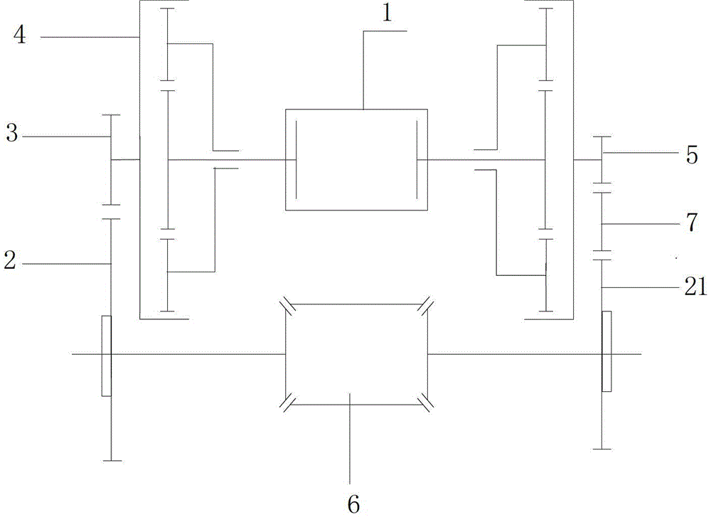 Automatic energy recovering device for driving axle of heavy-duty truck