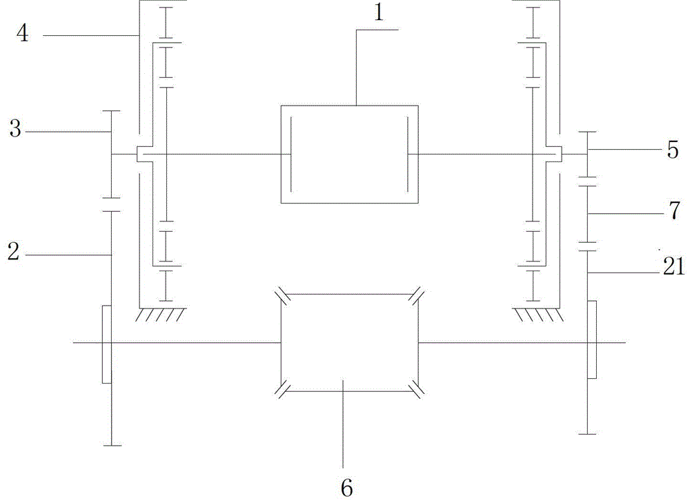 Automatic energy recovering device for driving axle of heavy-duty truck