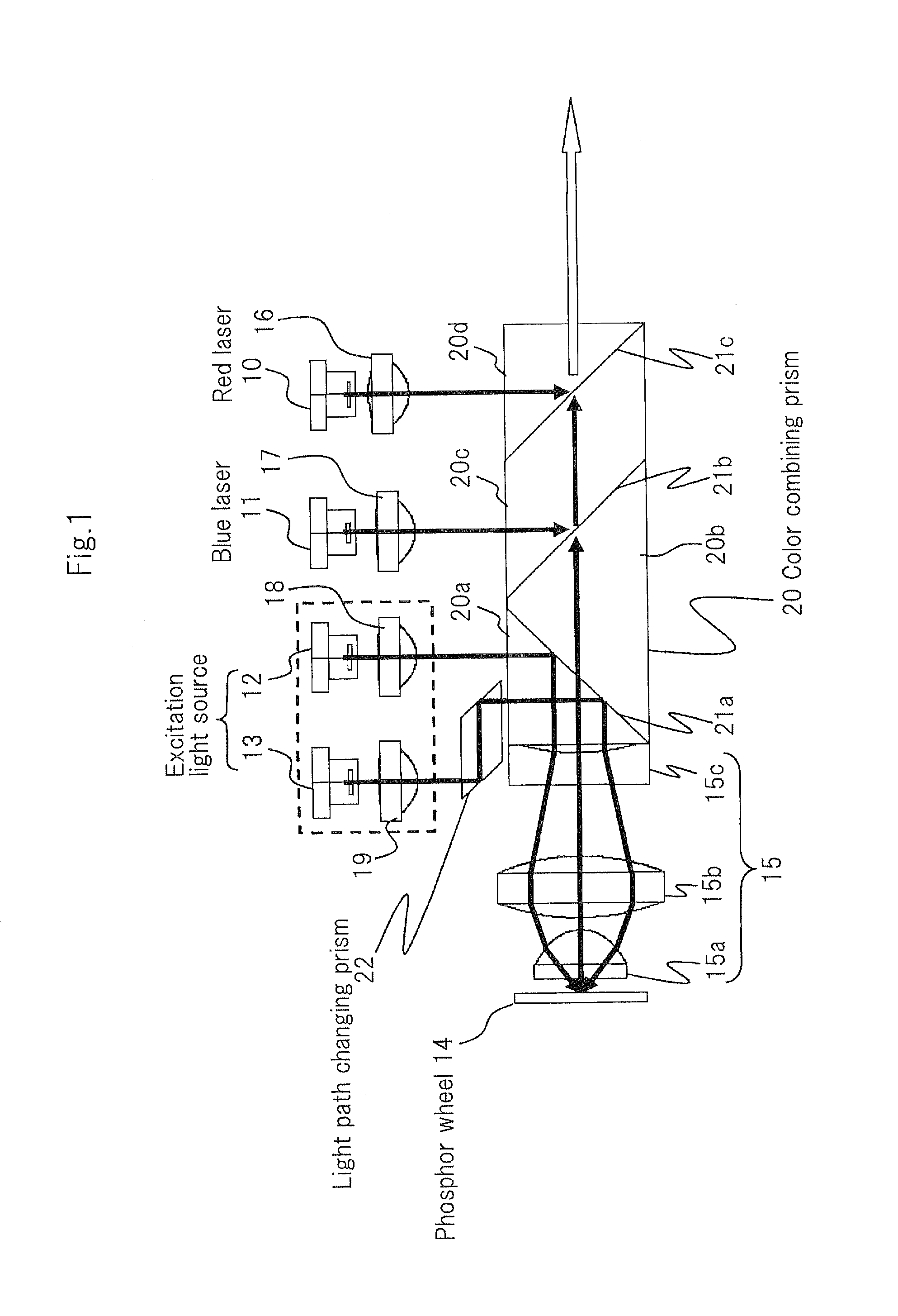 Lighting device and projection-type display device using the same