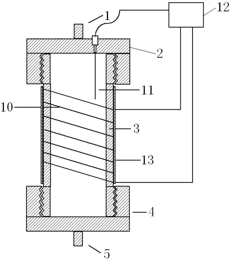 Method and device for testing performance of self-repairing material for well cementation