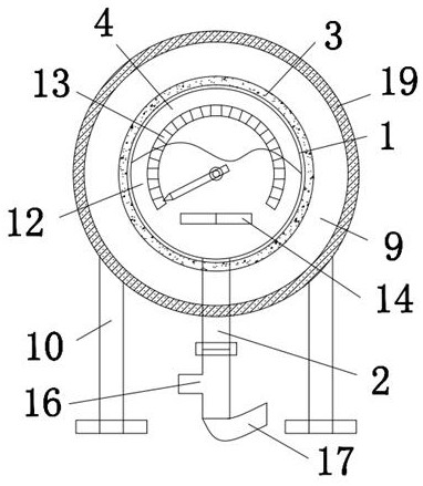 Industrial boiler pressure gauge structure