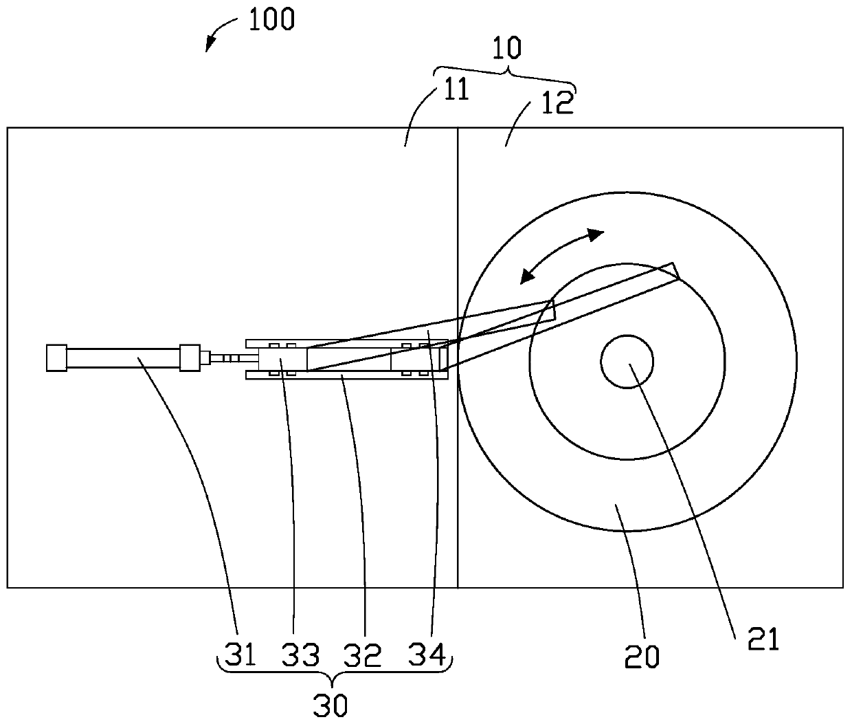 Driving wheel disk and testing device