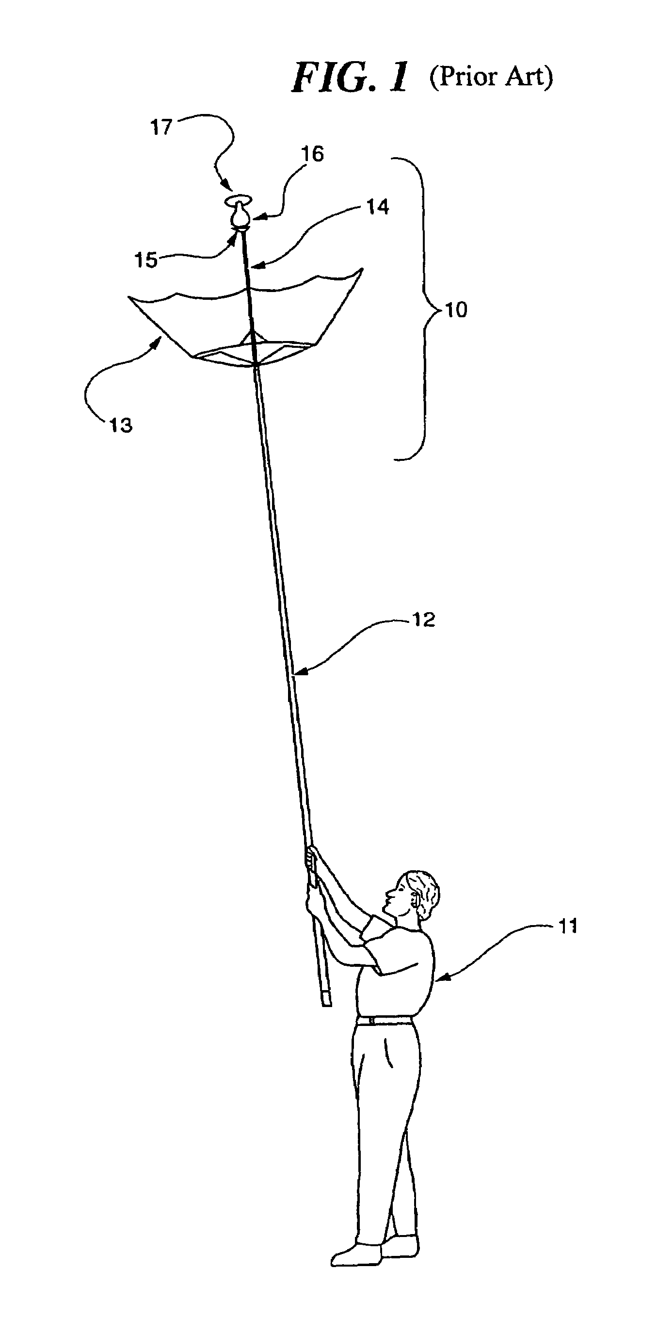 Light bulb catcher for use with a changing device